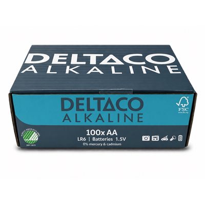 Deltaco AA/LR06-paristo, 100kpl