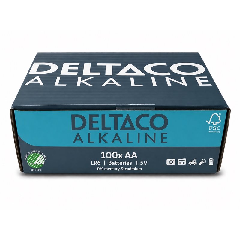 Deltaco AA/LR06-paristo, 100kpl