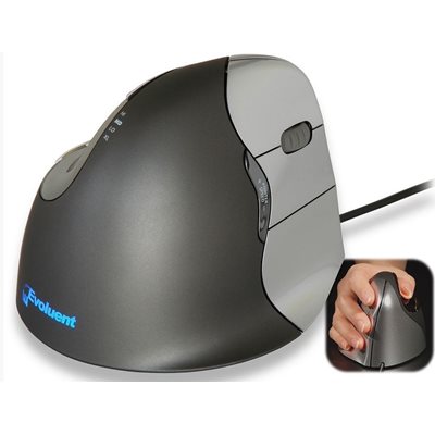 Evoluent VerticalMouse 4, ergonominen pystyhiiri oikealle kädelle, USB