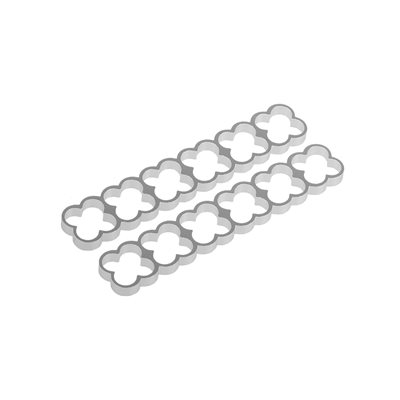 Alphacool Eiskamm Alu X24 - 4mm hopea - 2kpl