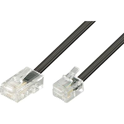 Deltaco Modulaarikaapeli RJ-45 8P4C -> RJ-11 6P4C, 3m, musta