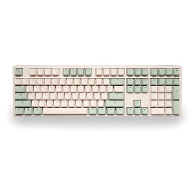 Ducky One 3 Matcha, mekaaninen näppäimistö, Cherry MX Silent Red, valkoinen/vihreä