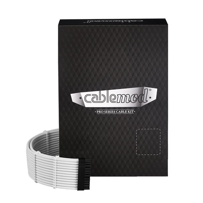 CableMod C-Series Pro ModMesh Sleeved 12VHPWR Cable Kit for Corsair RM Yellow Label / AXi / HXi (White)