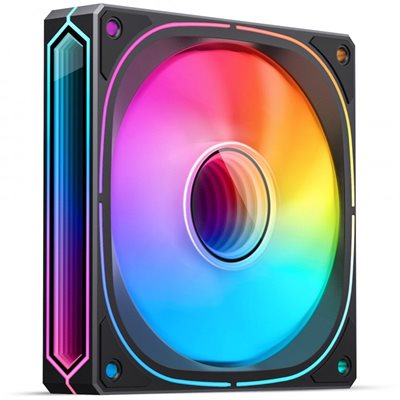 Jonsbo FR-505BR, 120mm PWM-laitetuuletin, Reversed, musta/läpikuultava