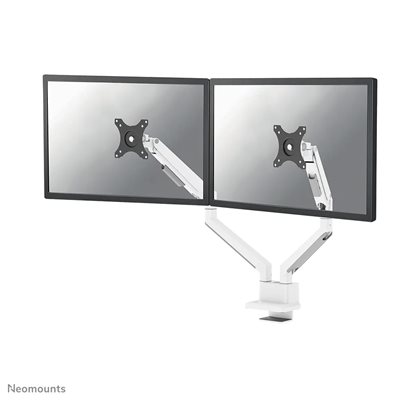 Neomounts 17-32" x2 NEXT SLIM Desk Mount Double Display, näyttövarsi pöydälle kahdelle näytölle, valkoinen