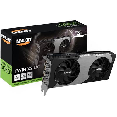 INNO3D GeForce RTX 5060 Ti TWIN X2 OC -näytönohjain, 8GB GDDR7