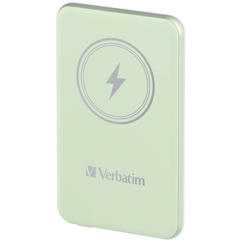 Verbatim 5 000mAh varavirtalähde, Magsafe, USB-C PD 20W, vihreä