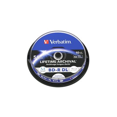 Verbatim MDISC Lifetime Archiva BD-R DL 50GB, 6x, spindle, 10kpl