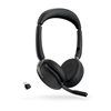 Jabra Evolve2 65 Flex MS langattomat Bluetooth -kuulokkeet mikrofonilla, Link380A USB-C dongle, musta