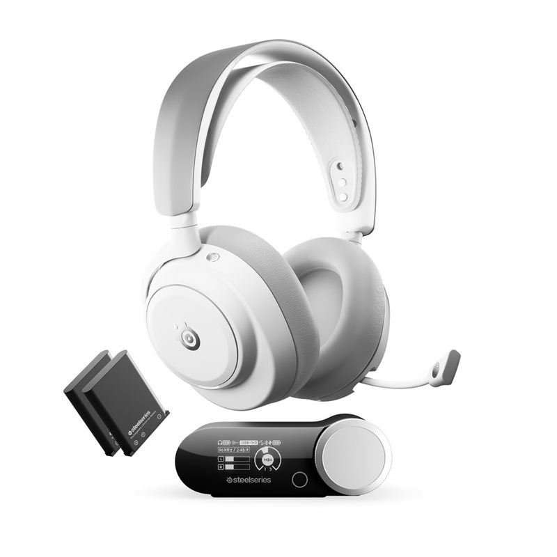 SteelSeries Arctis Nova Pro Omni, pelikuulokkeet mikrofonilla, valkoinen