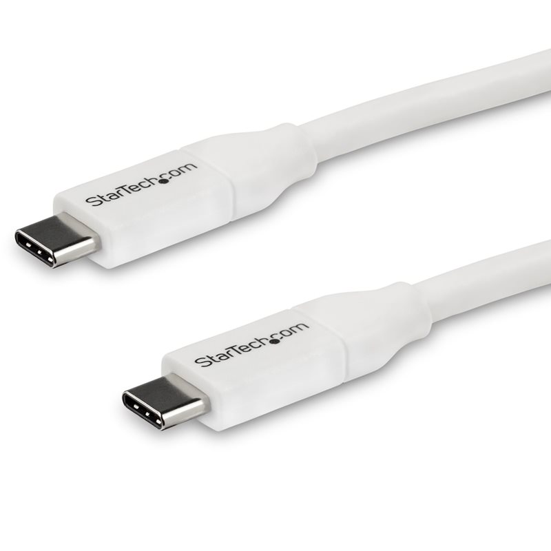 StarTech.com 2.0 USB-C -kaapeli, PD3.0 100W, 4m, valkoinen