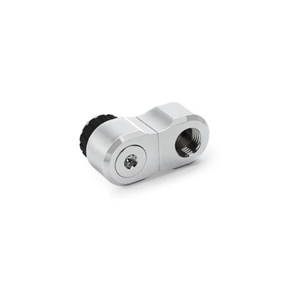 Alphacool Apex Grip Offset, 27mm, 2x 90°, OT/IT, G1/4, kierrettävä, kromi