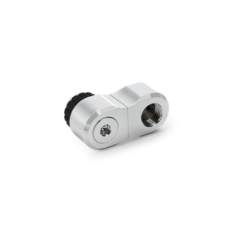 Alphacool Apex Grip Offset, 27mm, 2x 90°, OT/IT, G1/4, kierrettävä, kromi
