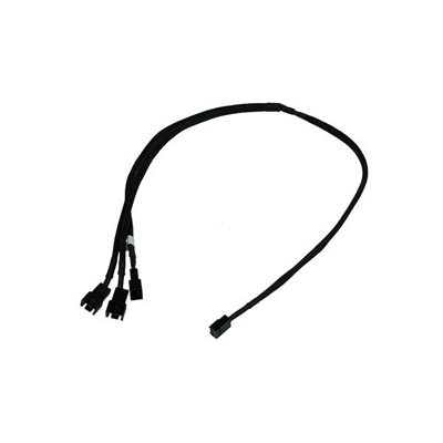 Phobya Y-haaroitin 3Pin Molex muunnos 3x 3Pin Molex 60cm - musta