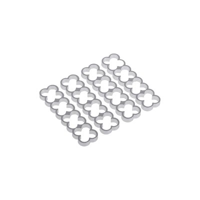 Alphacool Eiskamm Alu X16 - 4mm hopea - 4kpl