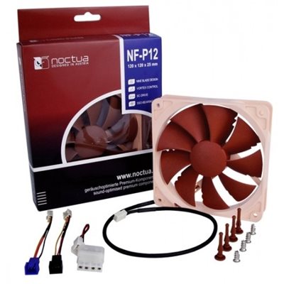 Noctua 120 x 120 x 25 NF-P12-1300 Öljylaakeroitu laitetuuletin 17dB (Tarjous! Norm. 24,90€)