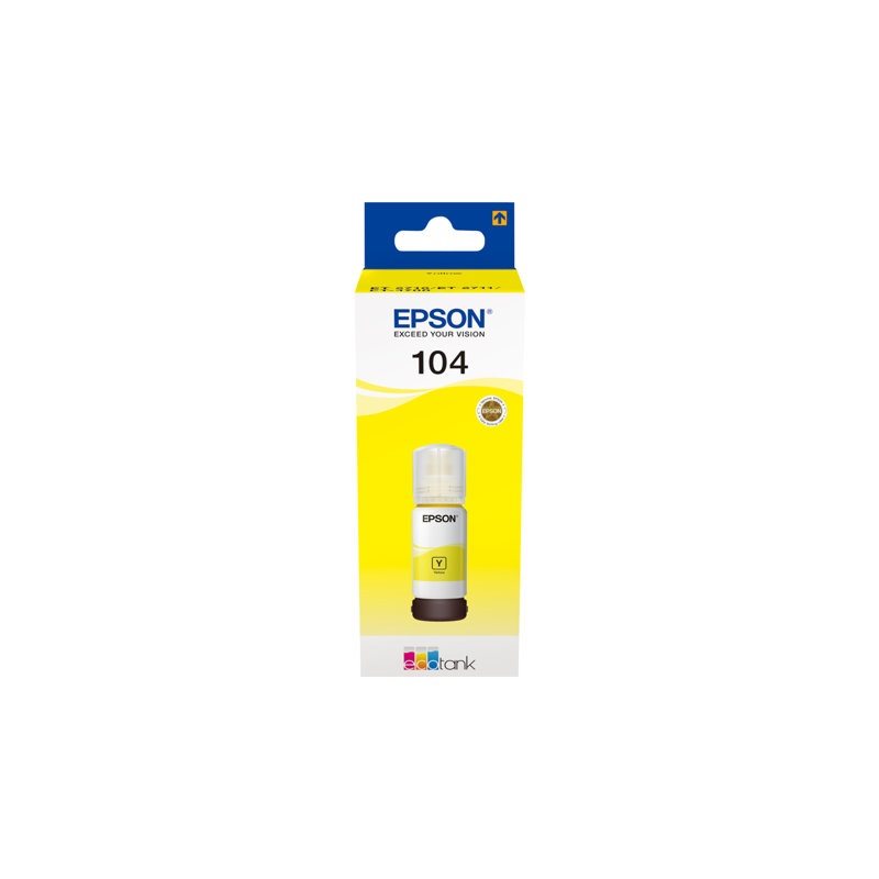 Epson EcoTank 104 -mustesäiliö, 65ml, keltainen