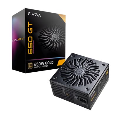 EVGA 650W SuperNOVA 650 GT, modulaarinen ATX-virtalähde, 80 Plus Gold, musta