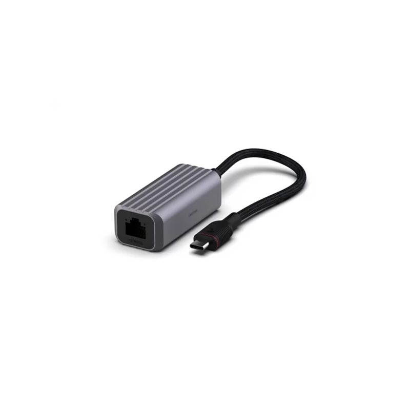 Unisynk USB-C -> RJ-45 -adapteri, harmaa (Poistotuote! Norm. 34,90€)