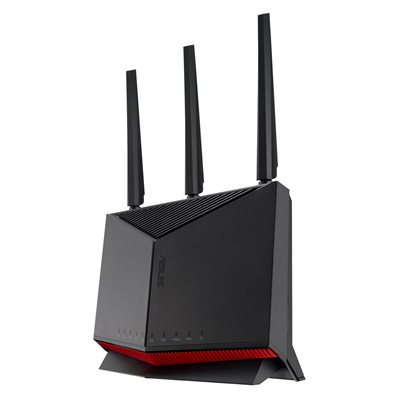 Asus RT-BE86U, Dual-band WiFi 7 (801.11be) -reititin, musta/punainen