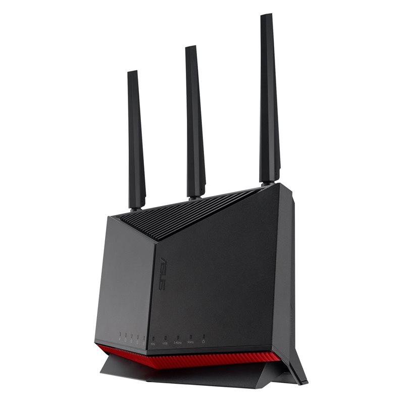 Asus RT-BE86U, Dual-band WiFi 7 (801.11be) -reititin, musta/punainen