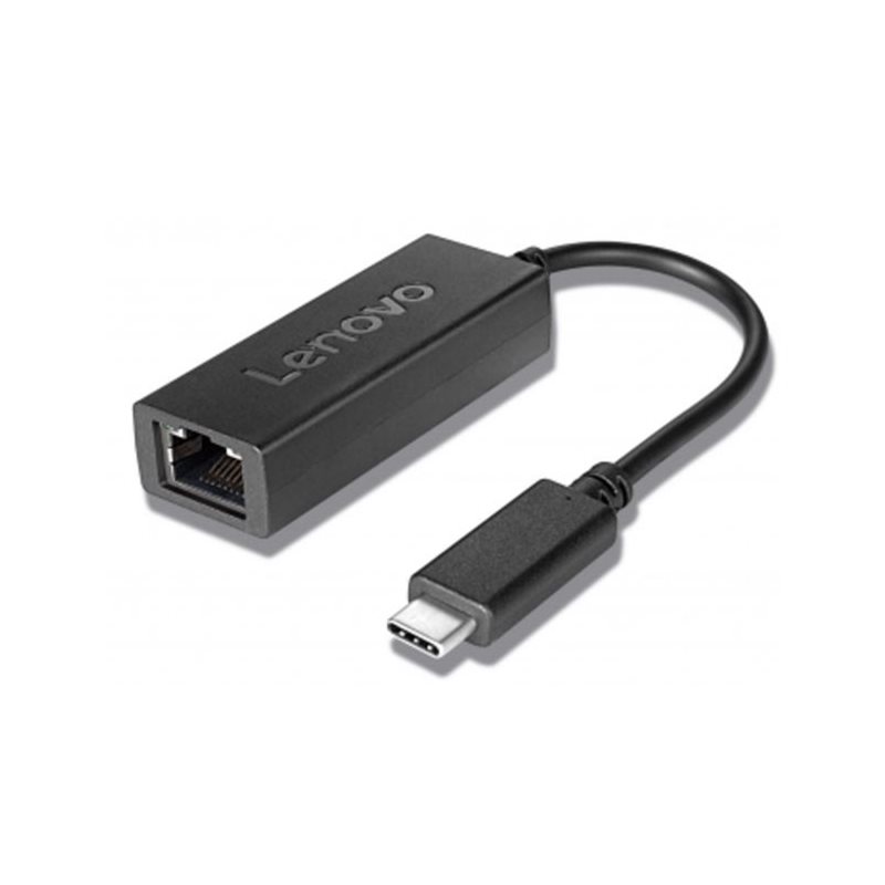 Lenovo USB-C -> Ethernet Adapter -verkkosovitin, musta