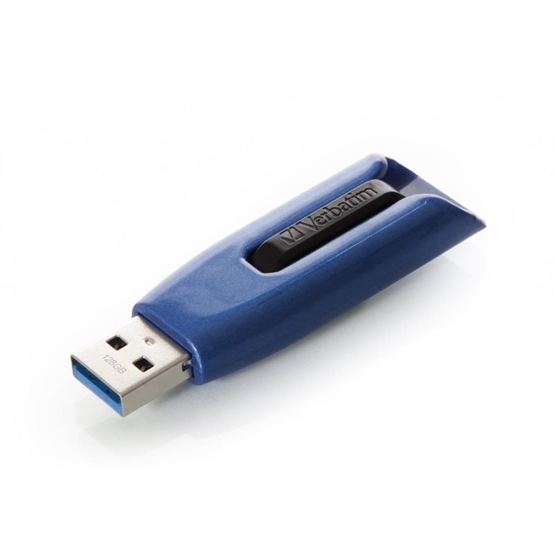 Verbatim 128GB Store 'N' Go V3 Max, 3.2 Gen1 USB-A -muistitikku, sininen/musta