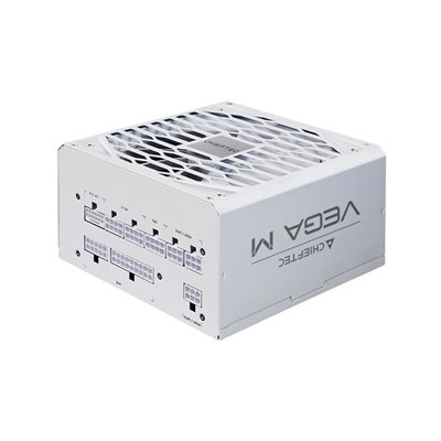 Chieftec 850W Vega M White, ATX-virtalähde, 80 Plus Gold, valkoinen