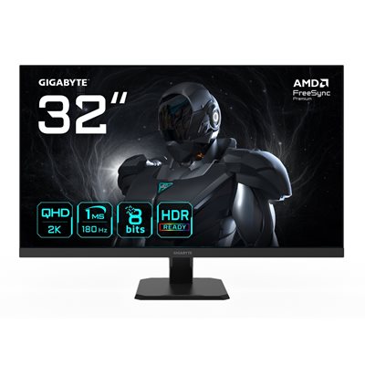 Gigabyte 31,5" GS32QA, 180Hz QHD-pelimonitori, musta