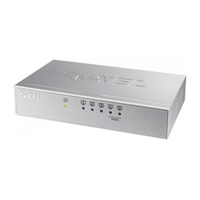 ZyXEL ES-105Av3, 5-porttinen metallikoteloitu kytkin, 10/100 Mbps, hopea