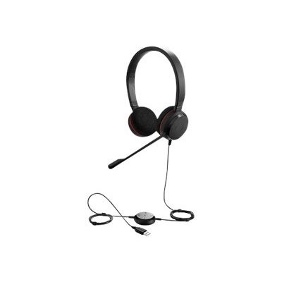 Jabra EVOLVE 20 UC -stereokuulokkeet mikrofonilla, USB, musta