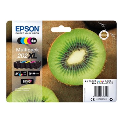 Epson 202XL Multipack -mustesuihkukasettipakkaus, 5 kasettia