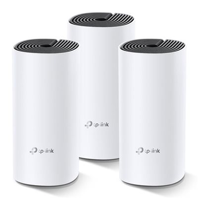 TP-Link Deco M4 (3-pack) V2, langaton Mesh Wi-Fi -järjestelmä, 3 reititintä, valkoinen/musta