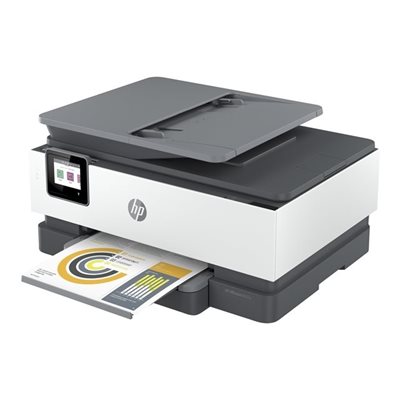 HP Officejet Pro 8022e All-in-One, värimustesuihkumonitoimilaite, A4, valkoinen/harmaa