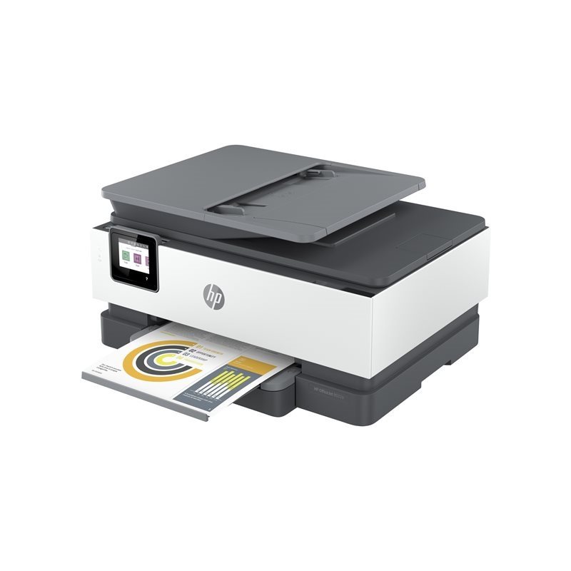 HP Officejet Pro 8022e All-in-One, värimustesuihkumonitoimilaite, A4, valkoinen/harmaa