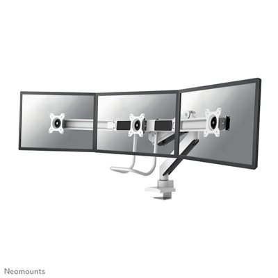 Neomounts 17-27" x3 Select Monitor Desk Mount, näyttövarsi pöydälle kolmelle näytölle, valkoinen