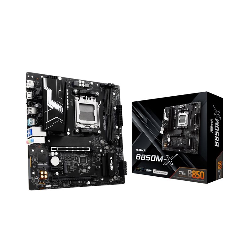 ASRock B850M-X, mATX-emolevy