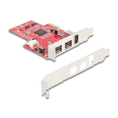 DeLock Firewire 2x 800Mb/s + 1x 400Mb/s -lisäkortti, PCIe x1