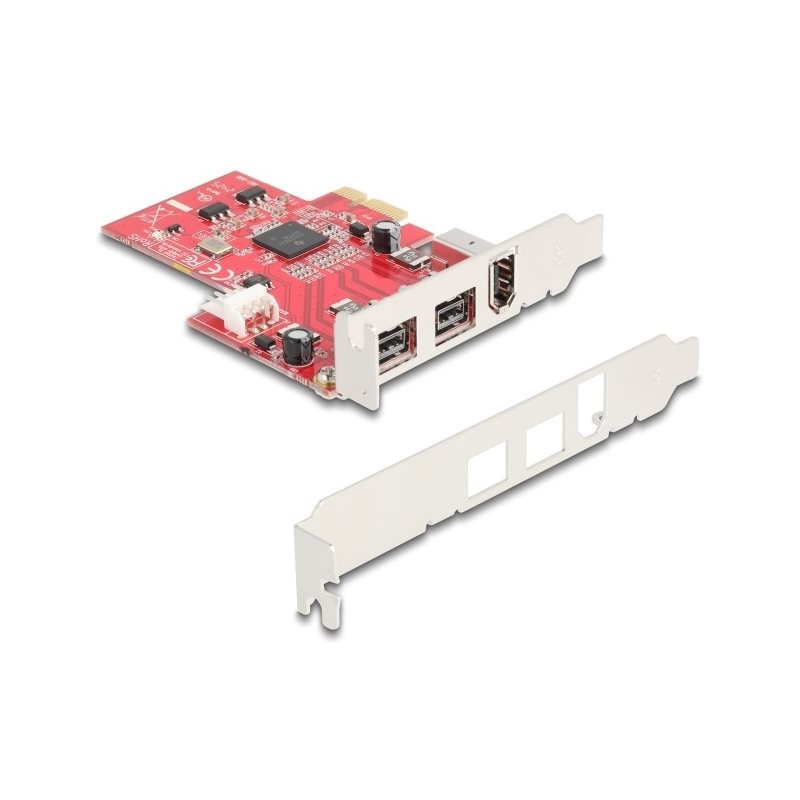 DeLock Firewire 2x 800Mb/s + 1x 400Mb/s -lisäkortti, PCIe x1