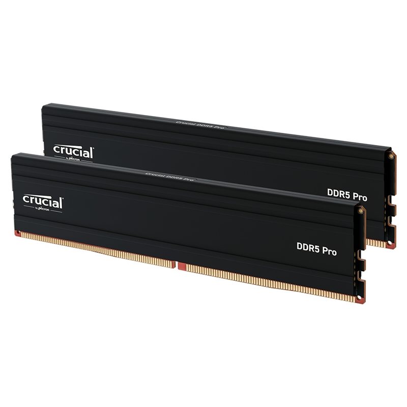 Crucial 128GB (2 x 64GB) Pro, DDR5 5600MHz, CL46, 1.10V, musta