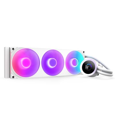 NZXT Kraken Plus 360 RGB, 360mm AIO-nestejäähdytysratkaisu prosessorille, valkoinen