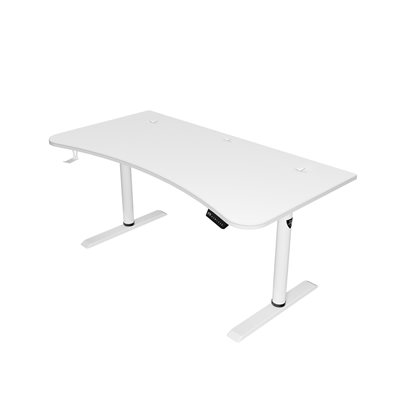 Arozzi Arena Moto, sähköisesti säädettävä pelipöytä, valkoinen