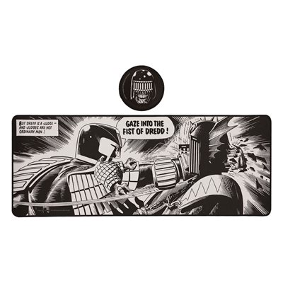 FaNaTtik 2000 AD Desk Pad & Coaster Set Judge Dredd, hiirimatto + lasialunen