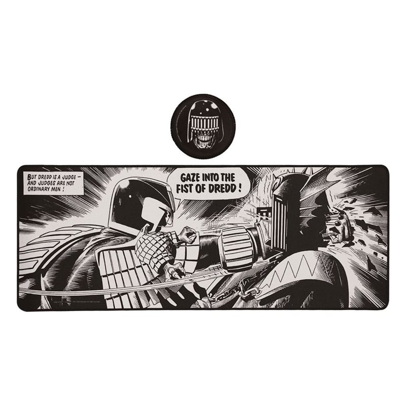 FaNaTtik 2000 AD Desk Pad & Coaster Set Judge Dredd, hiirimatto + lasialunen