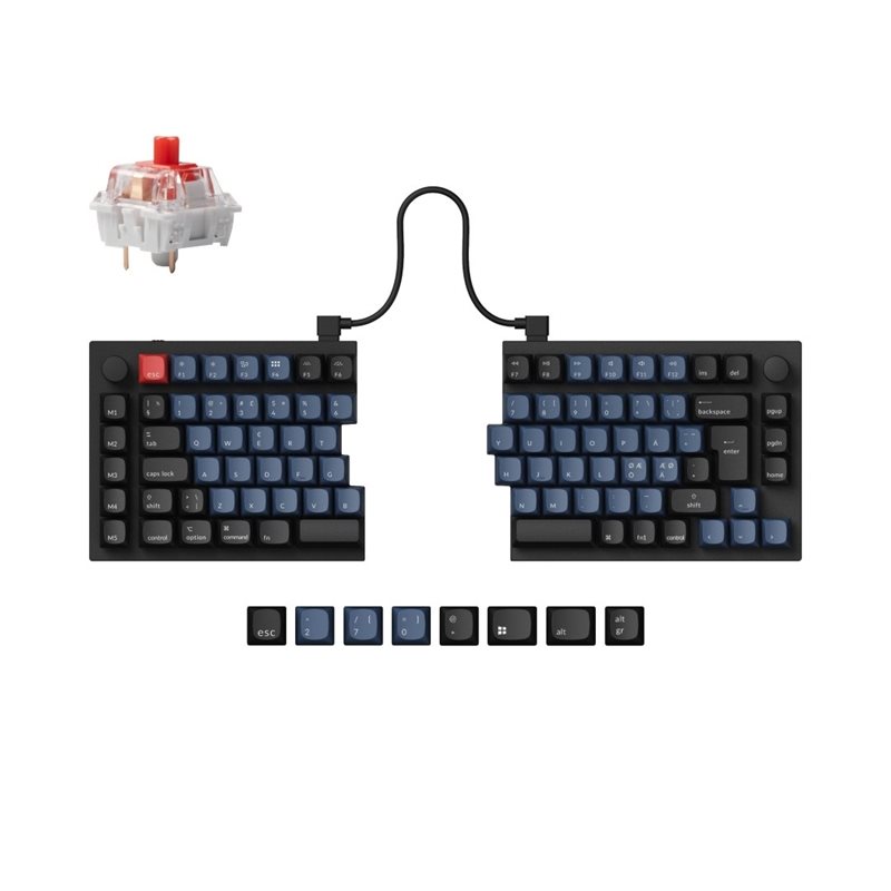 Keychron Q11, mekaaninen näppäimistö, 75%, Gateron G Pro Red, Carbon Black - A
