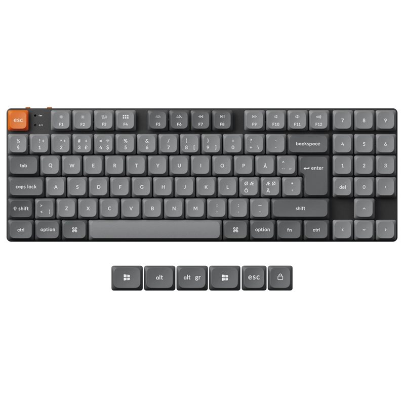 Keychron K13 Max, langaton mekaaninen näppäimistö, 80%, Gateron Jupiter Red, Carbon Black