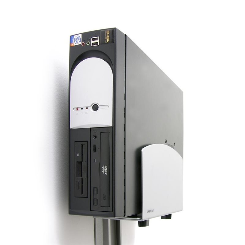 Ergotron Vertical Universal CPU Holder, keskusyksikön seinäteline, hopea