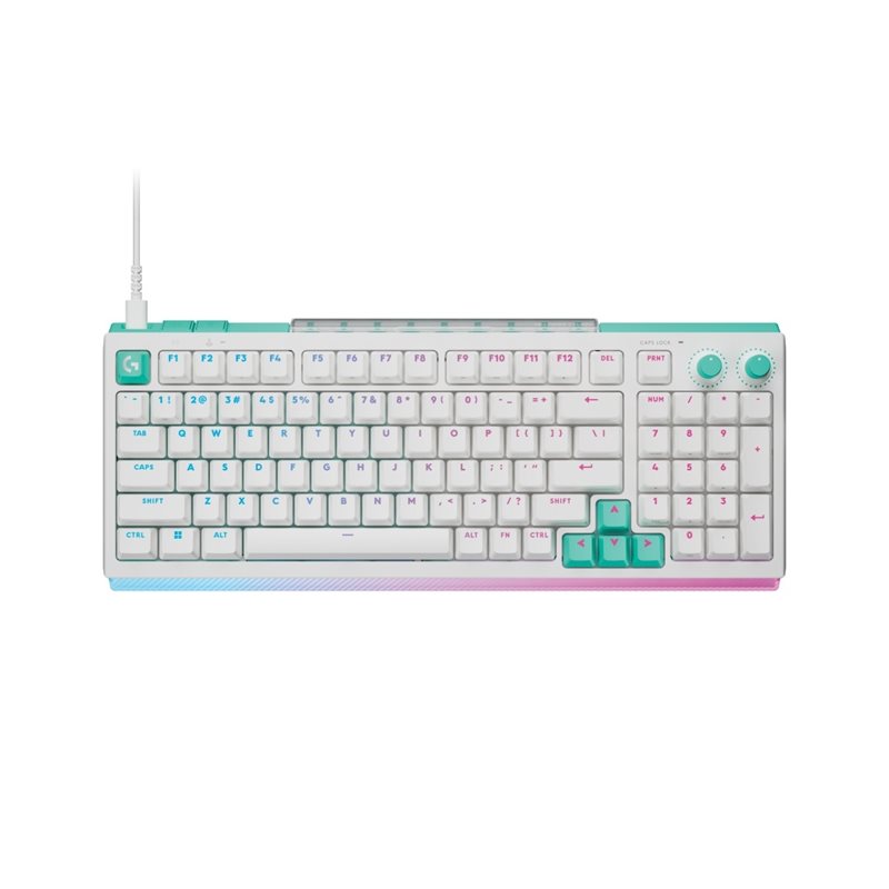Logitech G512 X 98, analoginen TMR / mekaaninen pelinäppäimistö, Tactile, valkoinen