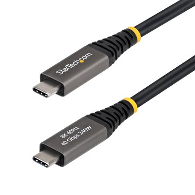 StarTech.com USB4-C -kaapeli, aktiivinen, 40 Gbps, PD 240W, 2m, musta