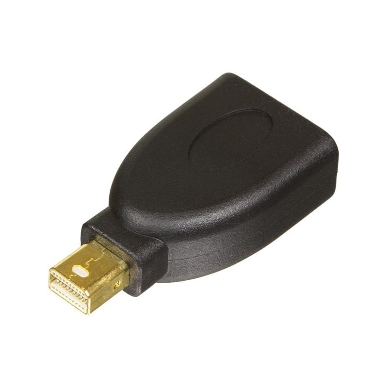 Deltaco Mini DisplayPort uros -  DisplayPort naaras, musta